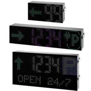 Displayer til Car Park parkeringsystem fra Carlo Gavazzi