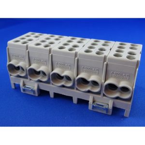 HLAK 25-5/10-2080505 Fordelingsklemme Fordelingsklemme 16-25mm2. 5-polet. 3xgrå/1xblå/1xgrønn.