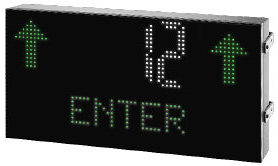 uwp-carpark-web-server-adgang-ok Display ved inngang som indikerer at du kan gå inn